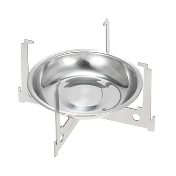 

Mini Alcohol Stove Tray Spirit Burner Stove Portable Mini Ultralight Outdoor Camping Stove Furnace with Cross Stand Rack