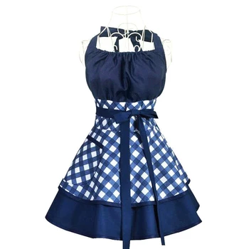 

Vintage Cute Princess Cotton Apron Cooking Apron Kitchen Apron Pocket Apron for Woman Cooking Kitchen