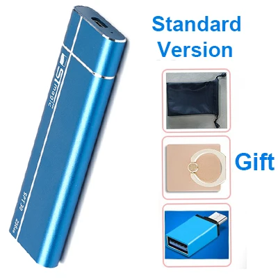 Stmagic Spt30 металлический USB 3,1 Typc-C Портативный твердотельный накопитель 256 ГБ 512 1 ТБ 2 ТБ внешний твердотельный накопитель 480 МБ/с. для ноутбука Android телефон - Цвет: Blue Sata 3