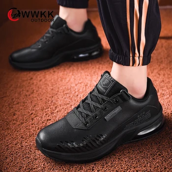 

WWKK New Style Men Running Shoes Ourdoor Non-slip Jogging Trekking Sneakers Lace Up Athletic Shoes Comfortable Light Soft Shoes