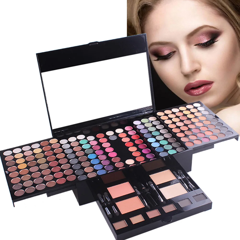 

Professional Makeup Set 180 Colors Eye Shadow Makeup Matte Shine Palette Powder Blush Beauty Kit Full For Women/Girl