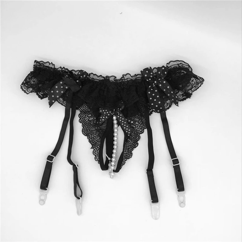 Portejarretelle,Portejarretelles en dentelle transparente pour femme,sousvêtements sans