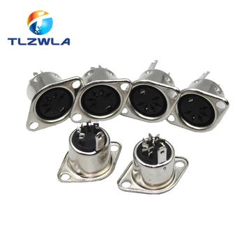 

100PCS 3/4/5/6/7/8PIN Panel Mount Female Jack DIN Adapter MIDI Cable Connector