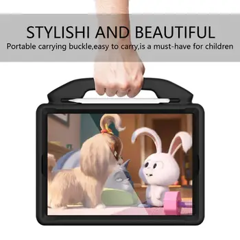 

Applicable For IPad 10.2 2020 Children's Safety EVA Rubber Handle Bracket Housing Flat Protective Cover EVA Thick Foam For Kids