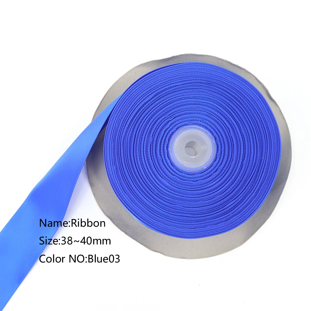 Юбка аксессуары 40 мм ленты для рукоделия лук ручной работы подарочная упаковка вечерние свадебные декоративные - Цвет: Blue 03