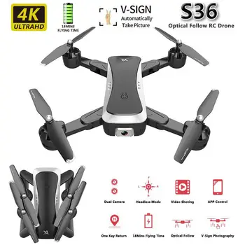 

Drone Camera 4k Hd Wifi Quadcopter Optical Flow Hover Height Keep Dual Camera Rc Helicopter fly 20 Minutes Drone With Camera