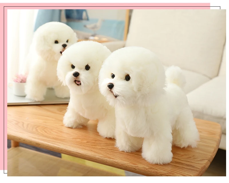 kawaii animal dog doll simulation soft quality puppy plush toy dolls for children girl gift decoration  38x16x28cm DY50897 (7)