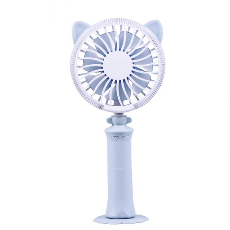 

Colorful Mini Usb Night Light Rechargeable Air Cooling Fan Desk Cat Shape Fan Travel Home Student Dormitory Portable Desktop Off