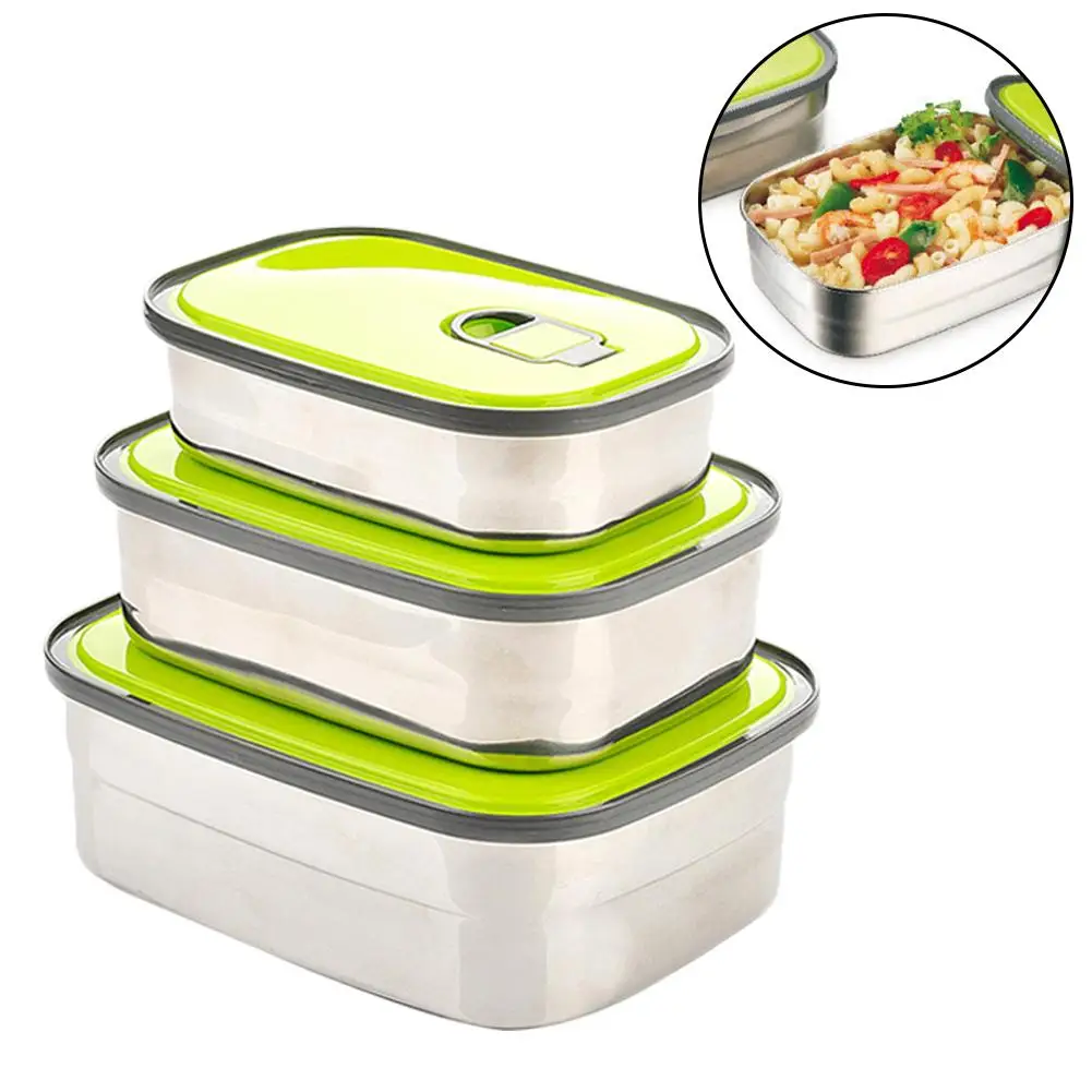 

Thermal Lunchbox Square Food-Container Storage Box for Students Stainless Steel School Bento Lunch Box For Kids Women
