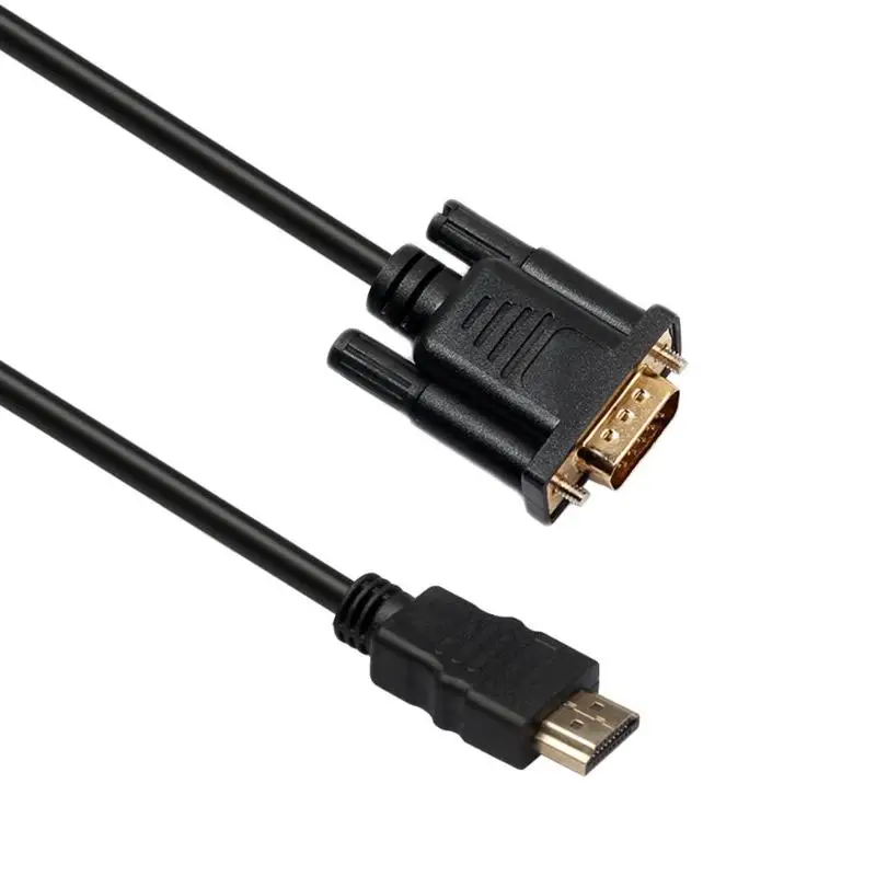 1,8 m 6ft 1080P HDMI штекер к VGA HD15 Мужской видео конвертер Кабель-адаптер