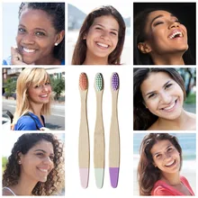 5/10 дети взрослые Защита окружающей среды бамбуковый уголь бамбуковая Мягкая зубная щетка из волокна мягкая зернистая щетка комфорт уход
