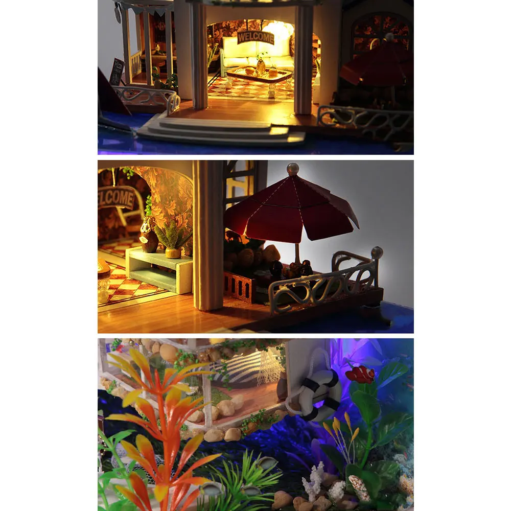 Гавайский Кукольный дом Мини Кукольный дом DIY Дом микро-пейзаж ремесло сборка ручной работы образовательные украшения ручной работы