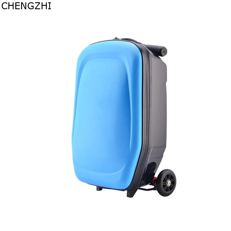 

CHENGZHI 20"inch Teenager Carry On Scooter Luggage With Wheels Skateboard Rolling Luggage Cabin Travel Trolley Suitcase