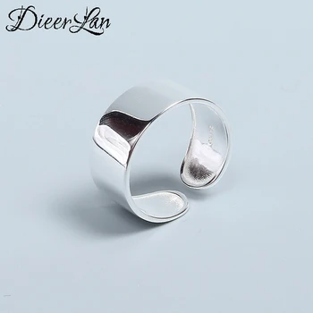 

2020 New Arrival 925 Sterling Silver Large Smooth Rings For Women Ladies Adjustable Rings Vintage Jewelry