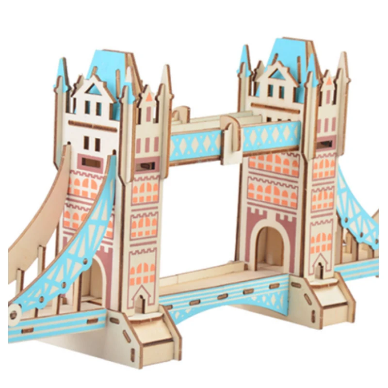 Сборная модель игрушки 3D деревянные головоломки-Londen башня мост деревянные наборы головоломка конструктор игрушки подарок для детей взрослых P34