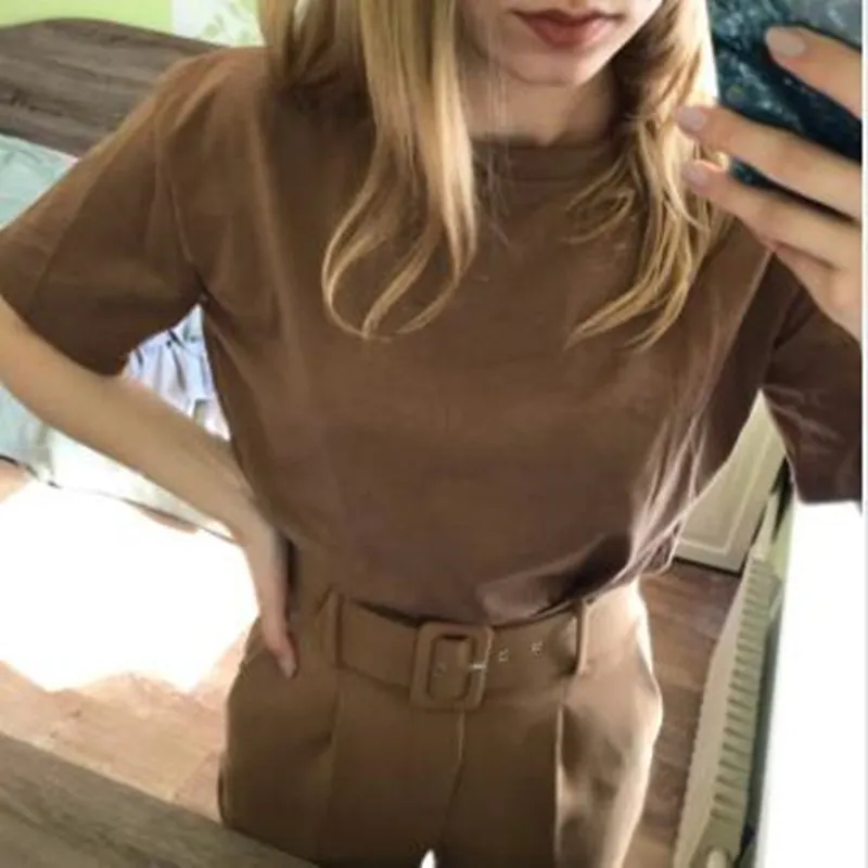 95% Cotton Candy Colors T Shirt Summer Women Loose Solid Tee Shirt Female Short Sleeve Tops Tees Causal O-Neck Basic T-shirt