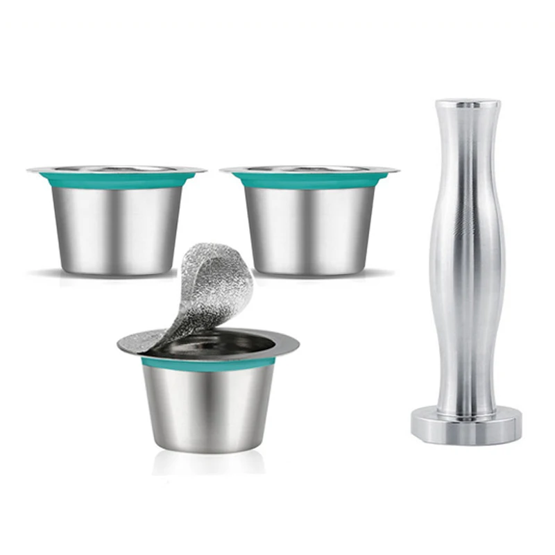

Stainless Steel Coffee Capsules Refillable Reusable Filter Basket Pods Durable