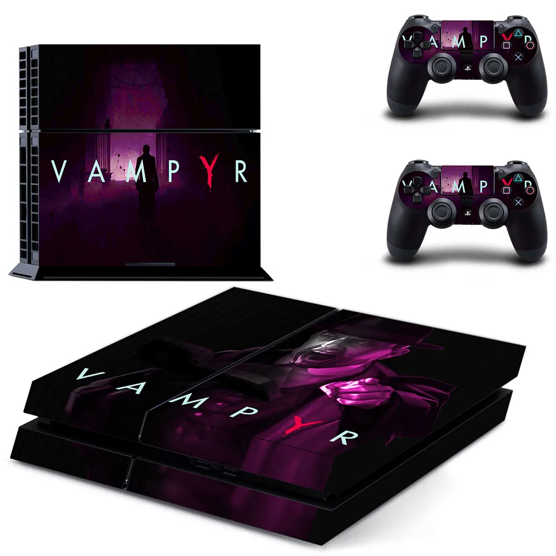 Vampyr PS4 наклейки виниловые кожа PS 4 стикер Play station 4 Наклейки Обложка Pegatinas для playstation 4 консоли и 2 контроллера