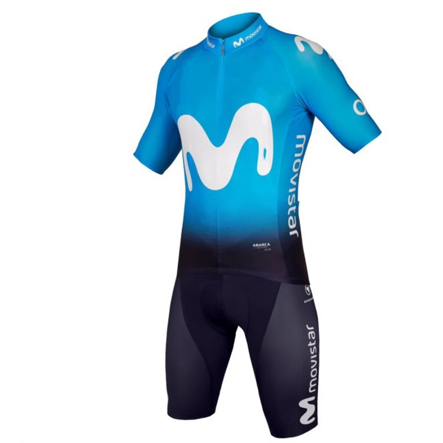 Серебристый Новинка, летний спортивный костюм movistar team для триатлона, для велоспорта, мужской комбинезон ropa MTB ciclismo, комплект одежды для велоспорта - Цвет: Серебристый