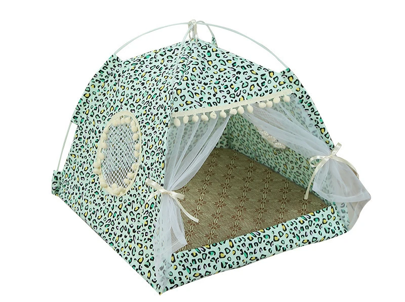 Folding Play Tent Game House Bed for Pets Dog Cat Rabbit Baby At Home Summer Outdoor Sleeping Teepee Teddy (7)