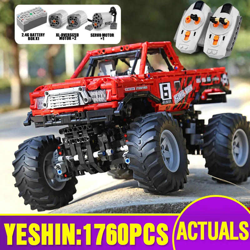 Tanie Technic samochody zabawkowe kompatybilne z Legoing MOC 26278 Monsters Truck Model samochodu terenowe samochodowe klocki budowlane dla dzieci prezenty świąteczne