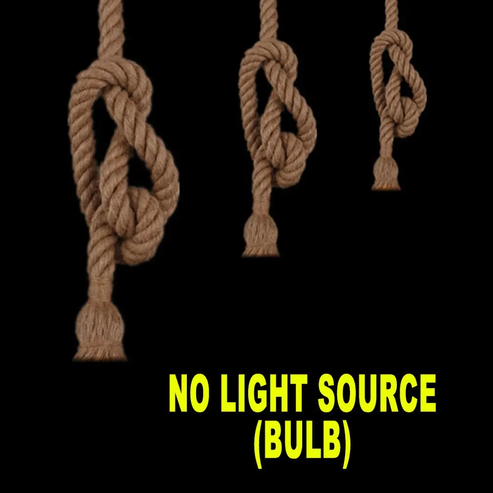 Hemp Rope Pendant Lights Vintage Retro Loft Industrial Hanging Lamp for Living Room Kitchen Home Light Fixtures Decor Luminaire | Освещение