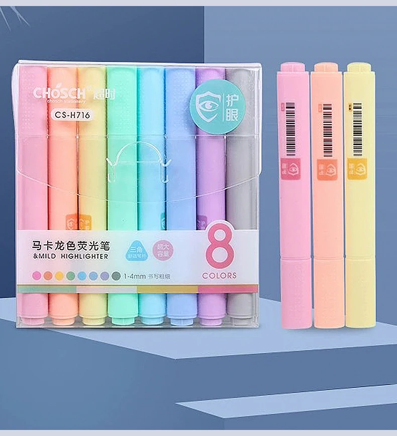 Highlighter Pen Set 8Pcs/set Macaron series Creative Fluorescent Pencil Candy Color Drawing Marker highlighter pen set