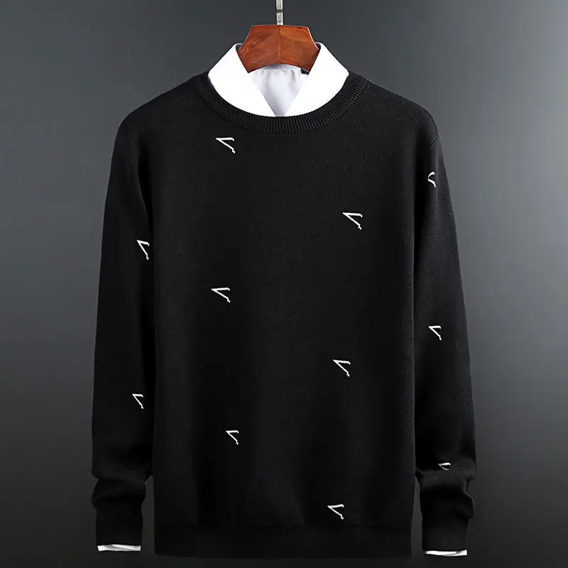 

New Fashion Brand Sweater For Mens Pullover Slim Fit Jumpers Knitting Patterns Autumn Hip Hop Korean Style Casual Clothing Men