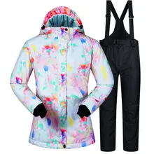 Новинка, сноубординг, костюмы, женская одежда, лыжная куртка и штаны, теплая ветрозащитная водонепроницаемая одежда, зимний лыжный костюм, бренды