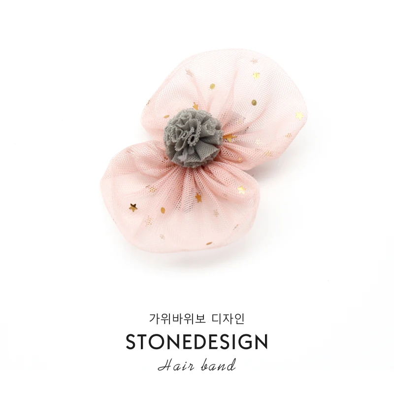 

Children's high-end hair decoration girl bowknot head flower baby big edge clip little girl yarn hair clip hair card