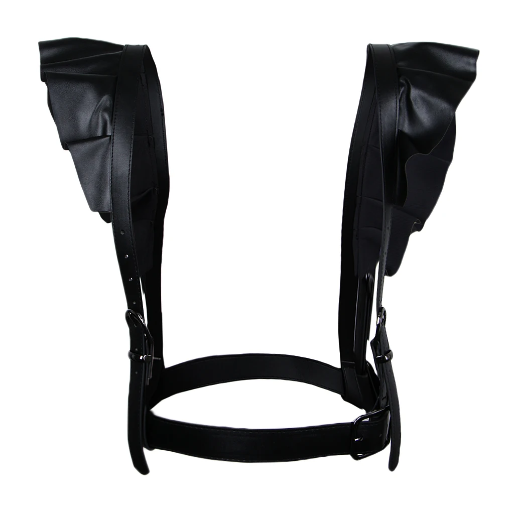 Lady Leather Pin Buckle Tassel Suspender Waist Belt Waspie Corset Cinch Cosplay Costume Tied Waspie Corset Shirt Braces