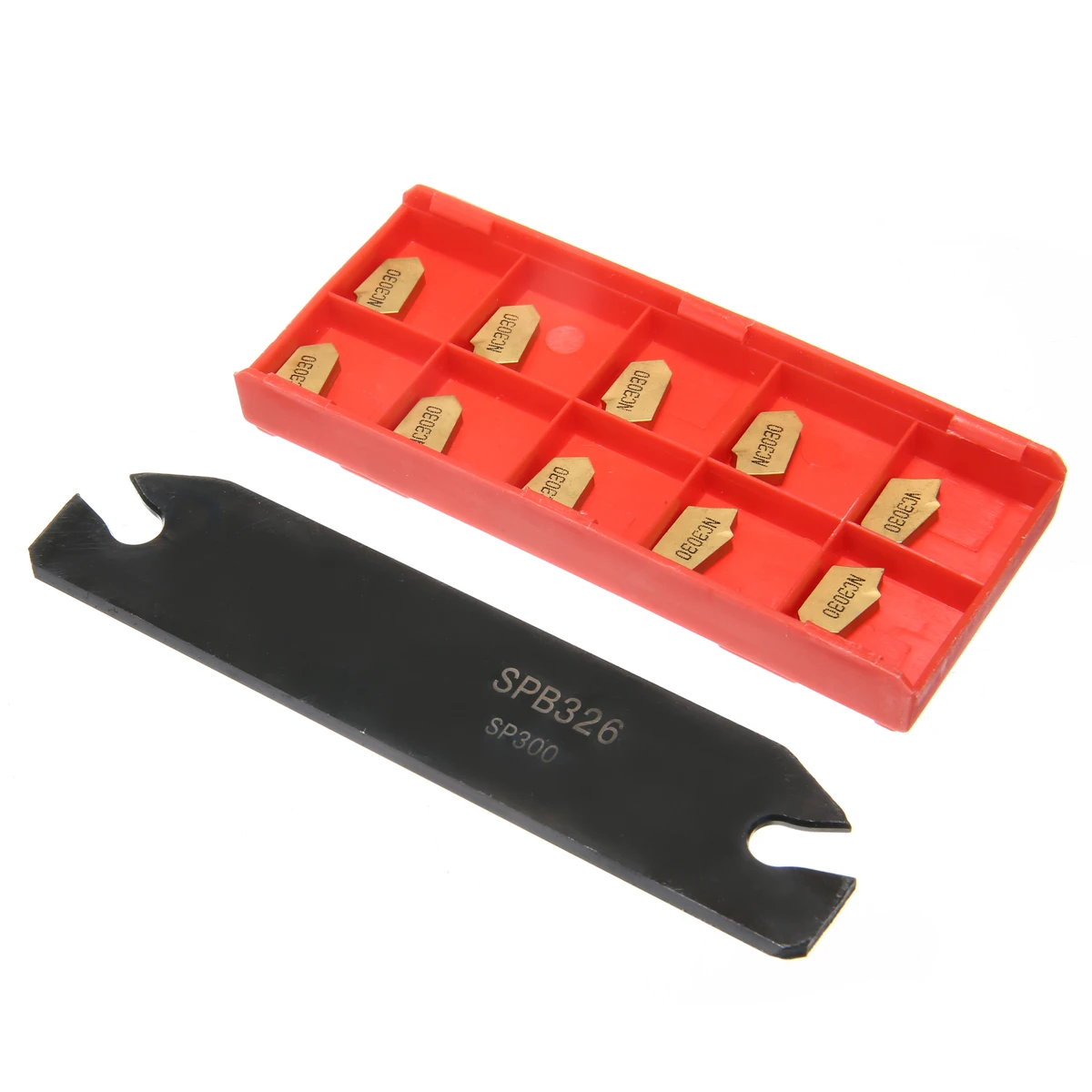 11 Pcs/Set 3mm-Coated Carbide Lathe Grooving Cut Off Tool Holder Inserts Tools 