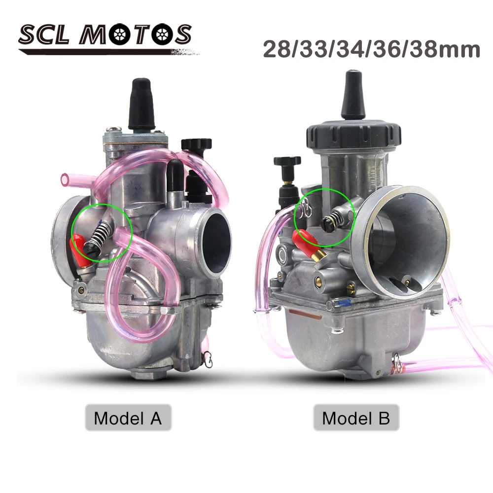 SCL MOTOS PWK 28 мм 33 35 36 38 карбюратор для мотоцикла Carburador Keihin Carb 2T 4T двигателя 100cc 350cc