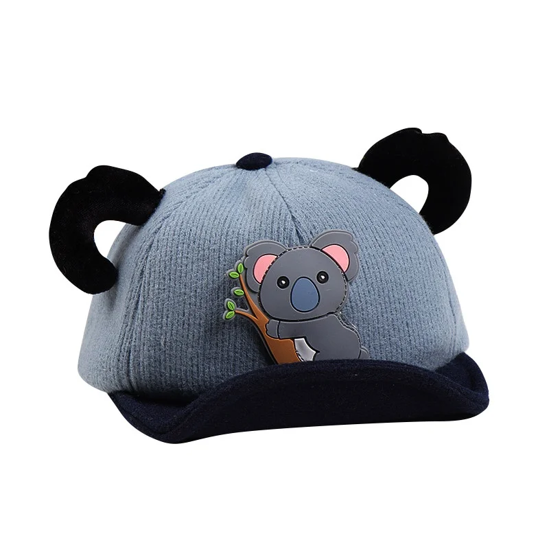 Мультяшная Детская кепка Koala с ушками, детская Регулируемая солнцезащитная Кепка, повседневные Лоскутные Козырьки