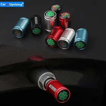 

Car styling Car Wheel Tire Valve Stem Caps Valve Covers For Alfa Romeo MITO Giulia GT Spider Giulietta Stelvio Car Accessories