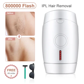 

Laser Epilator 800000 Flash Professional Permanent Ipl Hair Removal Photoepilator Home Light Pulses Depilatory Body Face