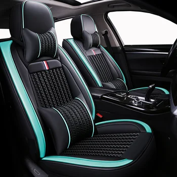 

(Front+Rear) ice silk 5 seat covers auto For Ford limited mondeo 3 4 mk3 mk4 ranger territory of 2018 2017 2016 2015