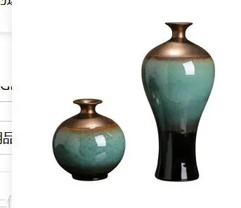 

VINTAGE CERAMIC VASE GOLDEN GLAZE BECOMES DECORATION LIVING ROOM DESKTOP FLOWER ARRANGEMENT HOME DECORATION CRAFTS WEDDING VASE
