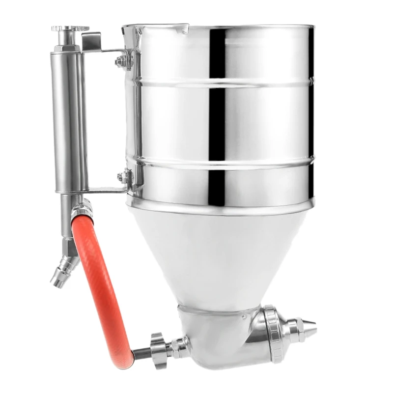 

3500Ml Air Hopper Spray Tool Paint Texture Tool Drywall Painting Sprayer With 6 Nozzles Air Stucco Sprayer, Plaster Hopper Tool