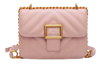 

PU leather women's small square bag horizontal section square girl shoulder bag