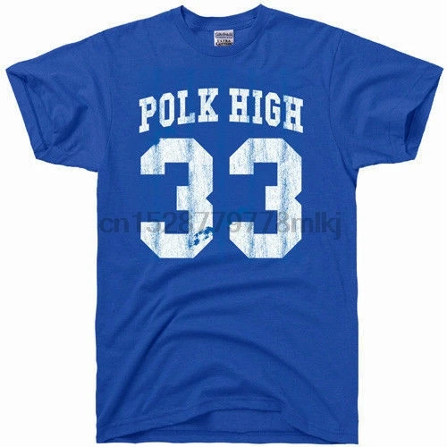 Al Bundy Polk High Vintage 80S Football Jersey 33 Costume Gift Gym T Shirt Blue Fashion Slim Fit Top for Men Printed Shirts | Мужская