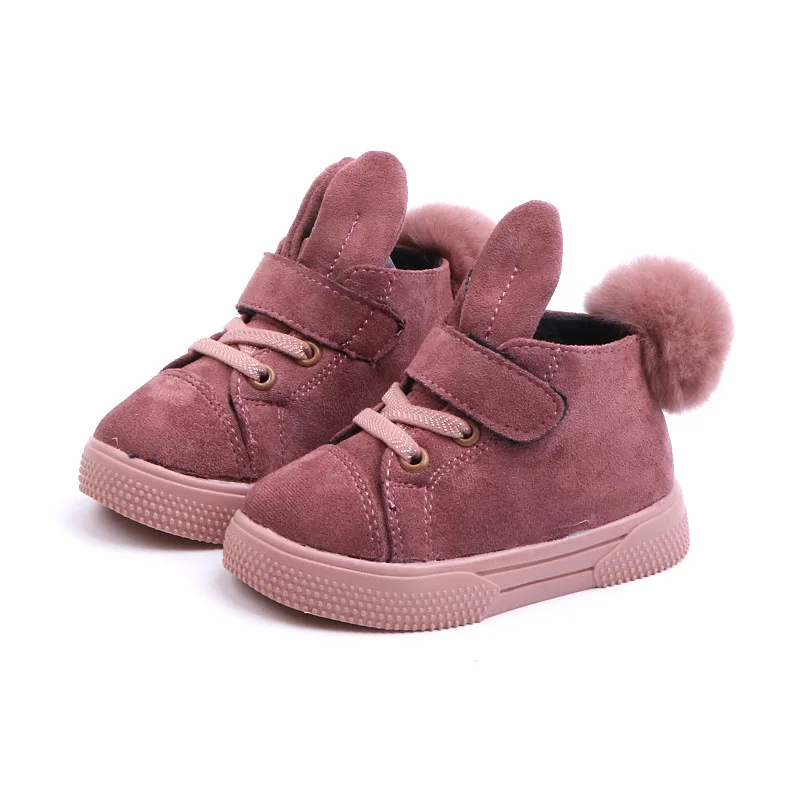 Милые ботинки для маленьких девочек; сезон осень-зима; однотонные модные зимние ботильоны на застежке-липучке; От 0 до 6 лет повседневная обувь для девочек; TX009