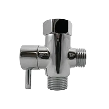 

3Way Toilet Bidet Universal Replacement Parts Shower Arm Diverter Bathroom Angle Solid Brass Steering Household Adapter