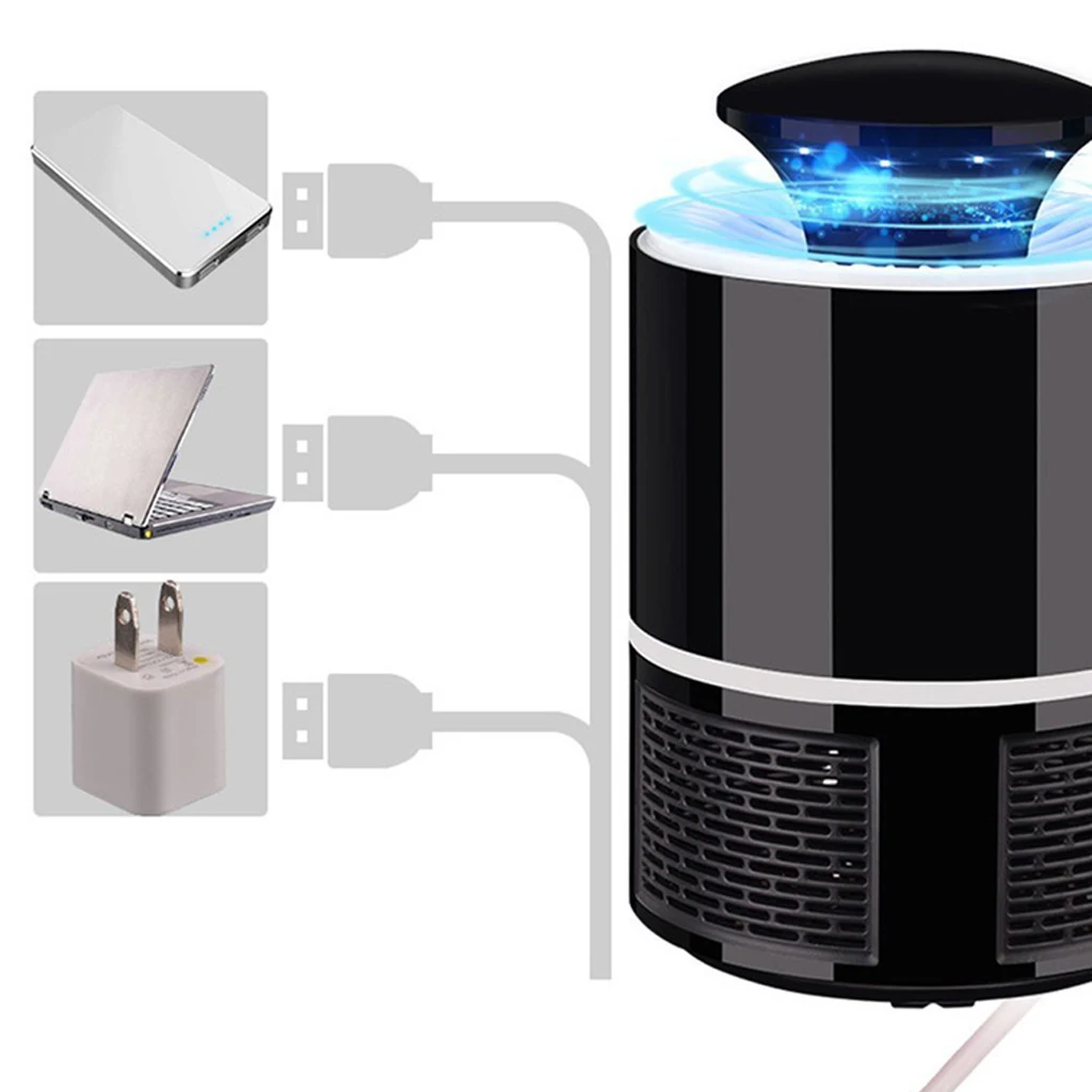 USB Smart Mosquito Killer Insect Fly Inhaler UV LED Lamp Catcher Light No Harmful Chemicals, No Fumes, No Smell, No Sprays