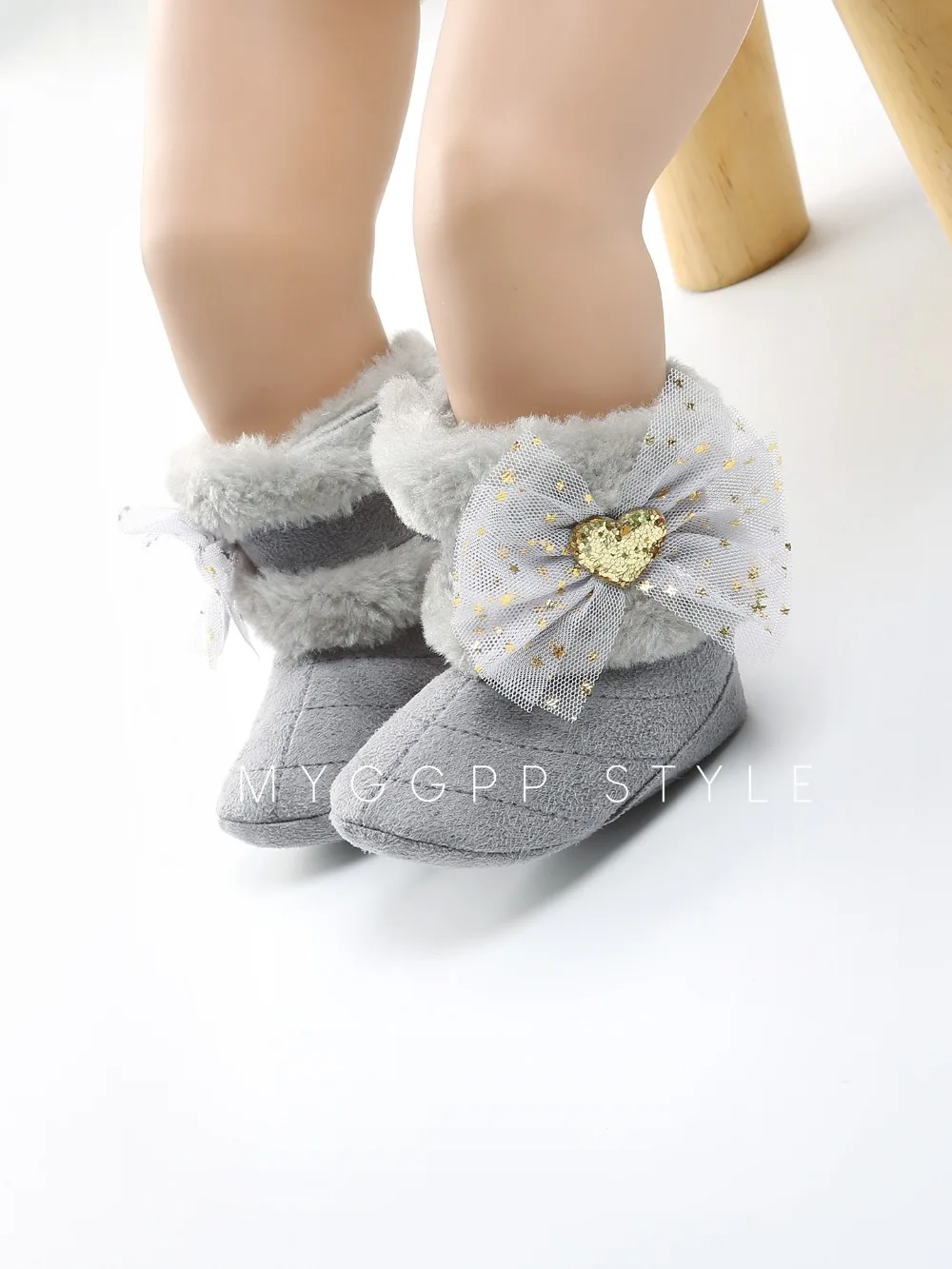 Newborn Infant Baby Boy Winter Thicken Boots Keep Warm Cotton Shoes Causal Baby Shoes Soft Rubber Sole Non-slip Shoes 0-18M