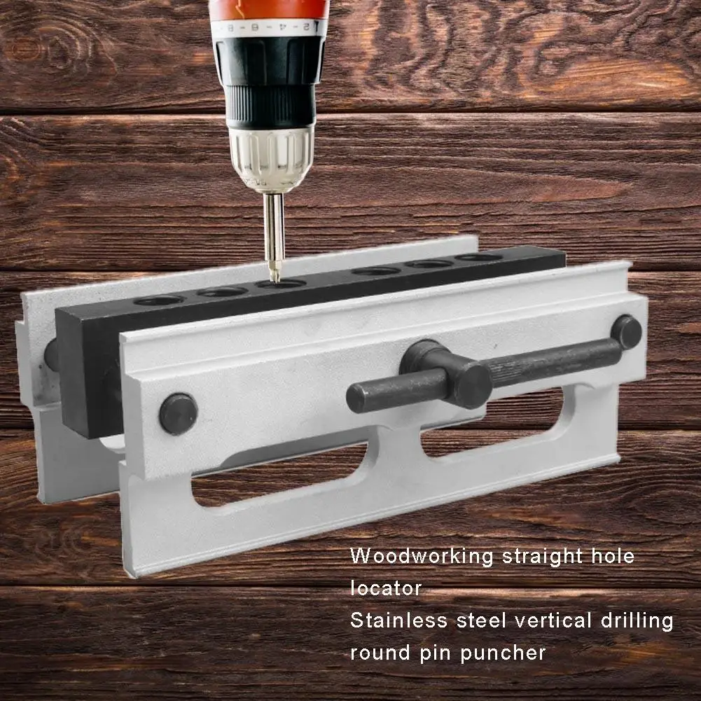 

Wood Hole Jig Kit Hole Puncher Locator for Carpenter Woodworking Drilling Tools Woodworking Accurate Straight Hole Locator