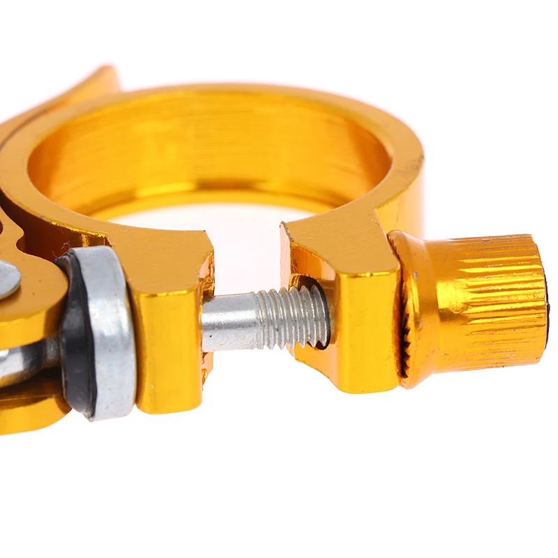 Black Bike Bicycle Seatpost Clamp 25.4-34.9mm Aluminum Quick Release Seat Post Bicycle Accessories