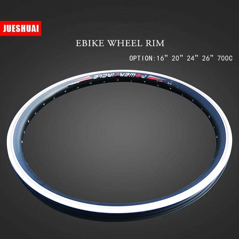 

JS 16" 20" 24" 26" 700C Electric Bike Wheel Rim Aluminum Alloy 36H Spokes E Bike Bicicleta Electrica MTB Fixie Brompton Rims Kit