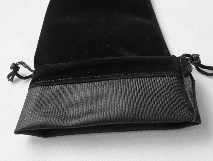 50pcs/lot 10x20cm Rectangle Drawable Velvet Pouches Gift Bag Wedding Favor Jewelry Packaging Display Bags Custom Logo Printed