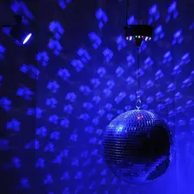 Большой Стеклянный зеркальный диско-шар DJ полосы KTV прожектор для вечеринок прочное освещение диско шар лампа-рефлектор стекло зеркало с диско b